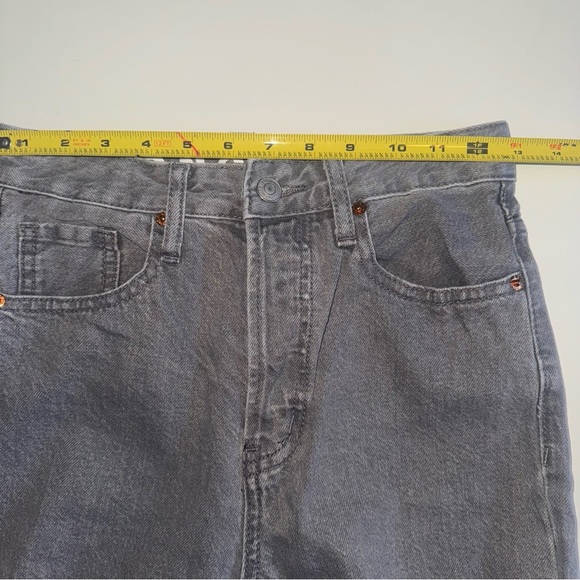 S.O.N.G. 90’s Boyfriend Jean Distressed Solid Gray Denim Jeans Size 1 / 25 - Picture 6 of 8